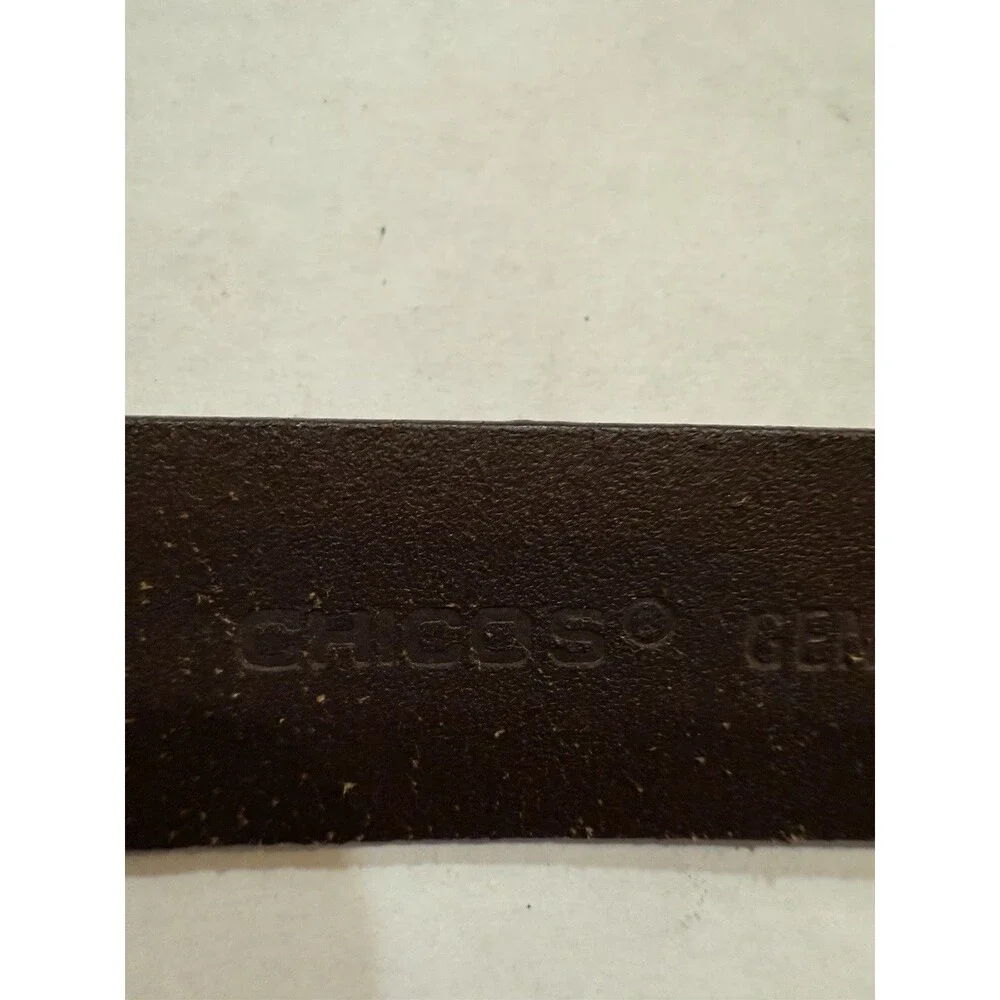 Chicos Ladies Brown Adjustable Belt, Loop Closure M/L RN 79984 Adjustable Slider